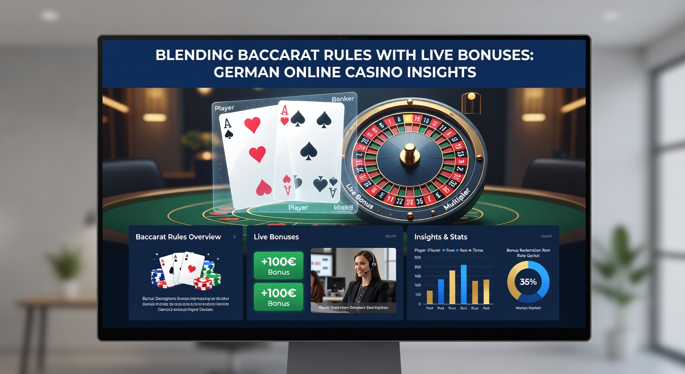 Screenshot eines Live-Baccarat-Bonus-Dashboards mit Regel-Überlagerungen und Fortschrittsbalken