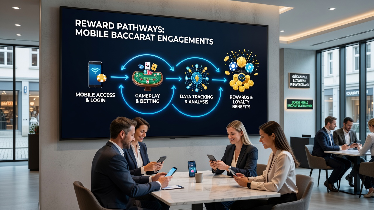 Diagramm der Belohnungspfade für mobiles Baccarat mit VIP-Stufen und Bonus-Meilensteinen