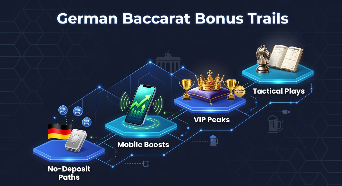 Visuelle Darstellung von VIP-Stufen mit Baccarat-Chips, Treppenleiter-Symbolik und taktischen Karten in einem modernen Casino-Setting