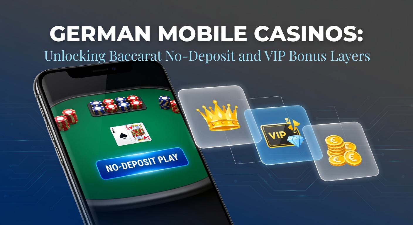Smartphone mit Baccarat-App auf einem deutschen Mobile Casino, das No-Deposit-Boni anzeigt