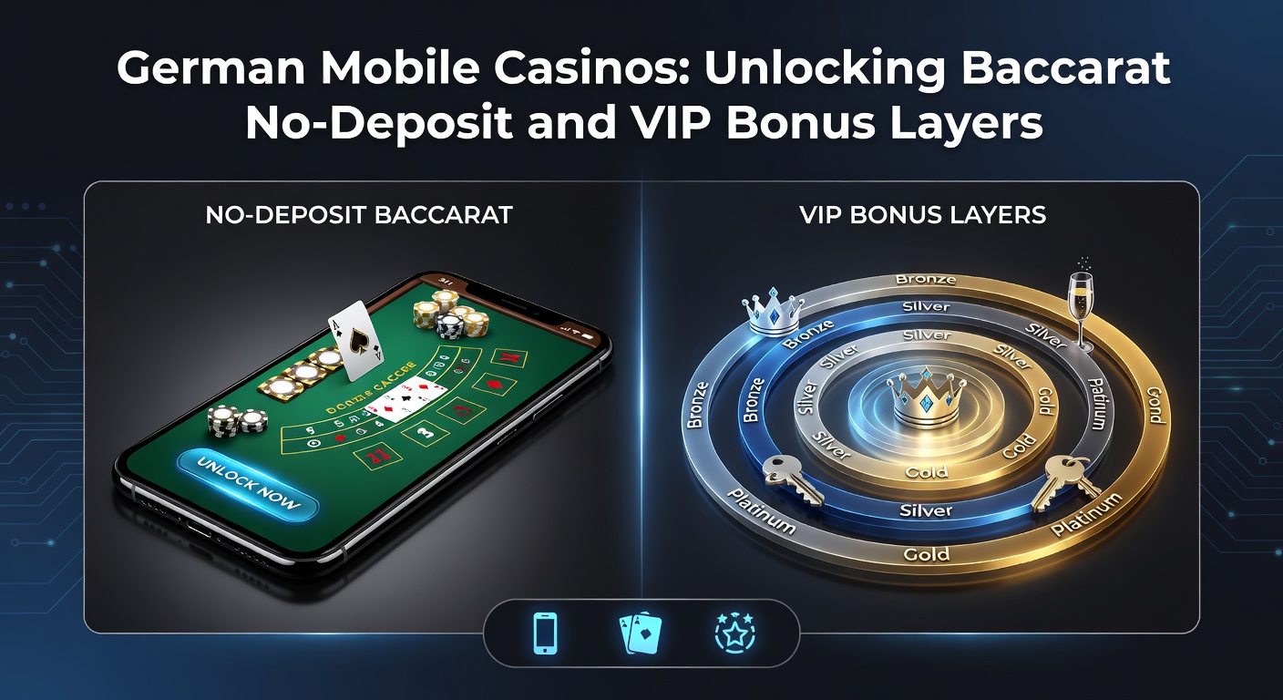 VIP-Bereich in einem deutschen Mobile Casino mit Baccarat-Tisch und goldenen Bonus-Layern