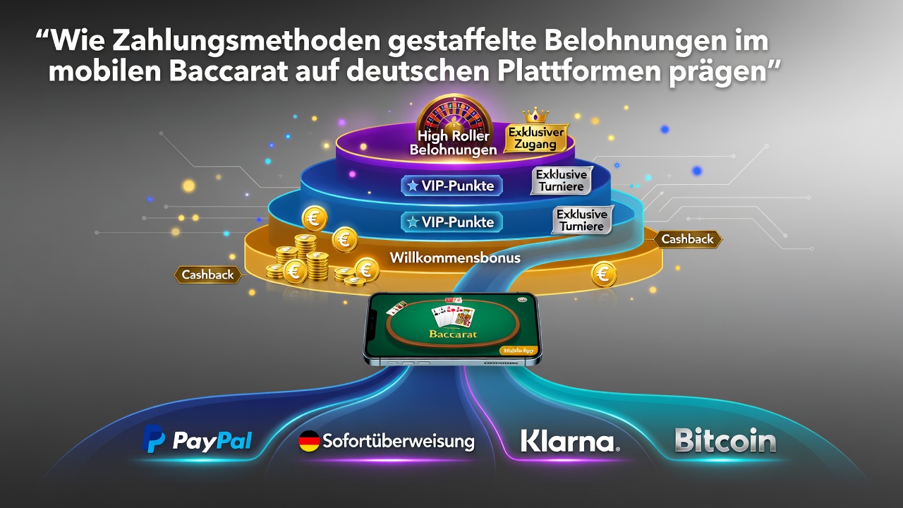 Illustration verschiedener Zahlungsmethoden und deren Integration in mobile Baccarat-Plattformen