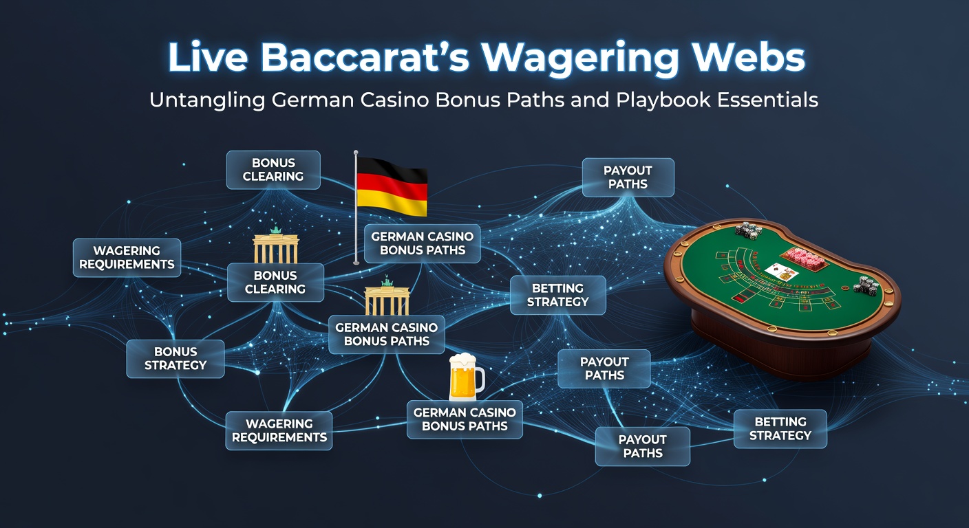 Live Baccarat Tisch mit Karten und Wetten in einem deutschen Online-Casino, beleuchtet die typischen Wettoptionen und Bonusanzeigen