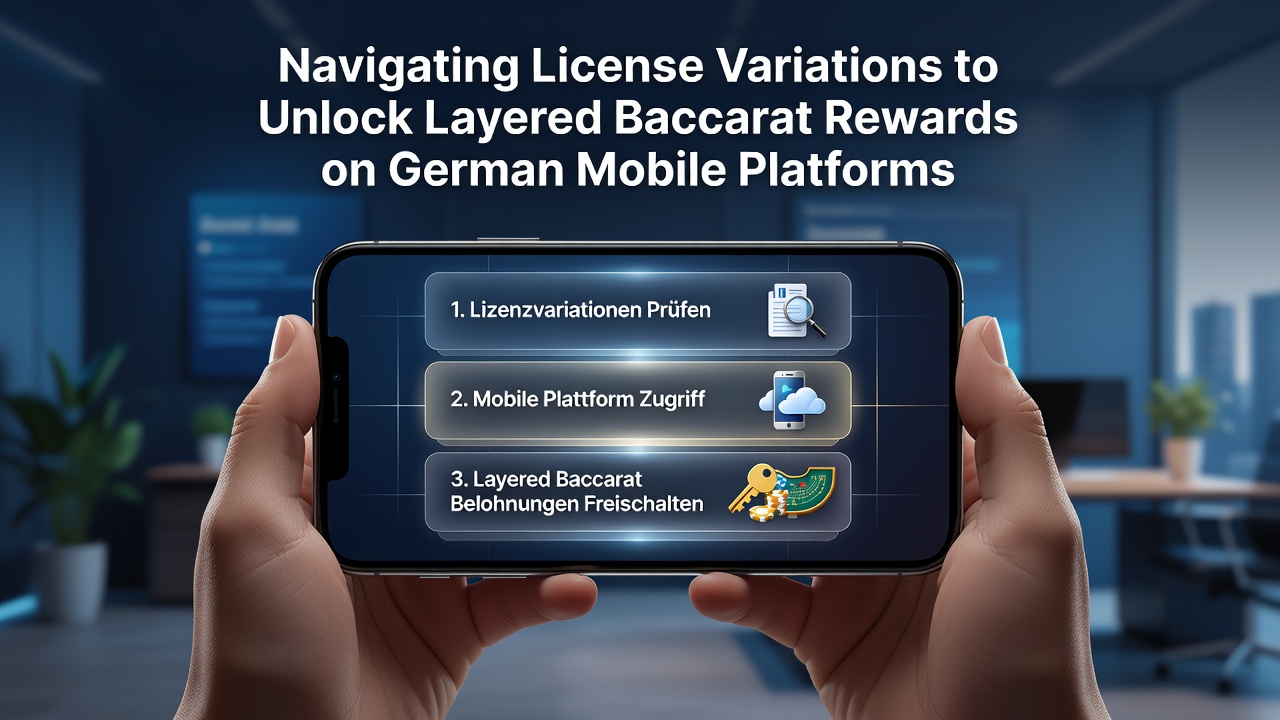 Darstellung verschiedener deutscher Lizenzmodelle für mobiles Baccarat mit gestaffelten Belohnungsebenen